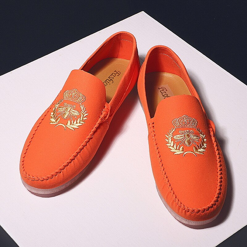 Summer Lok Fu Shoes Men 's Casual Shoes Yellow Wearable Soft Bottom Driving Leather Shoes Men 's Formal Dress Shoes